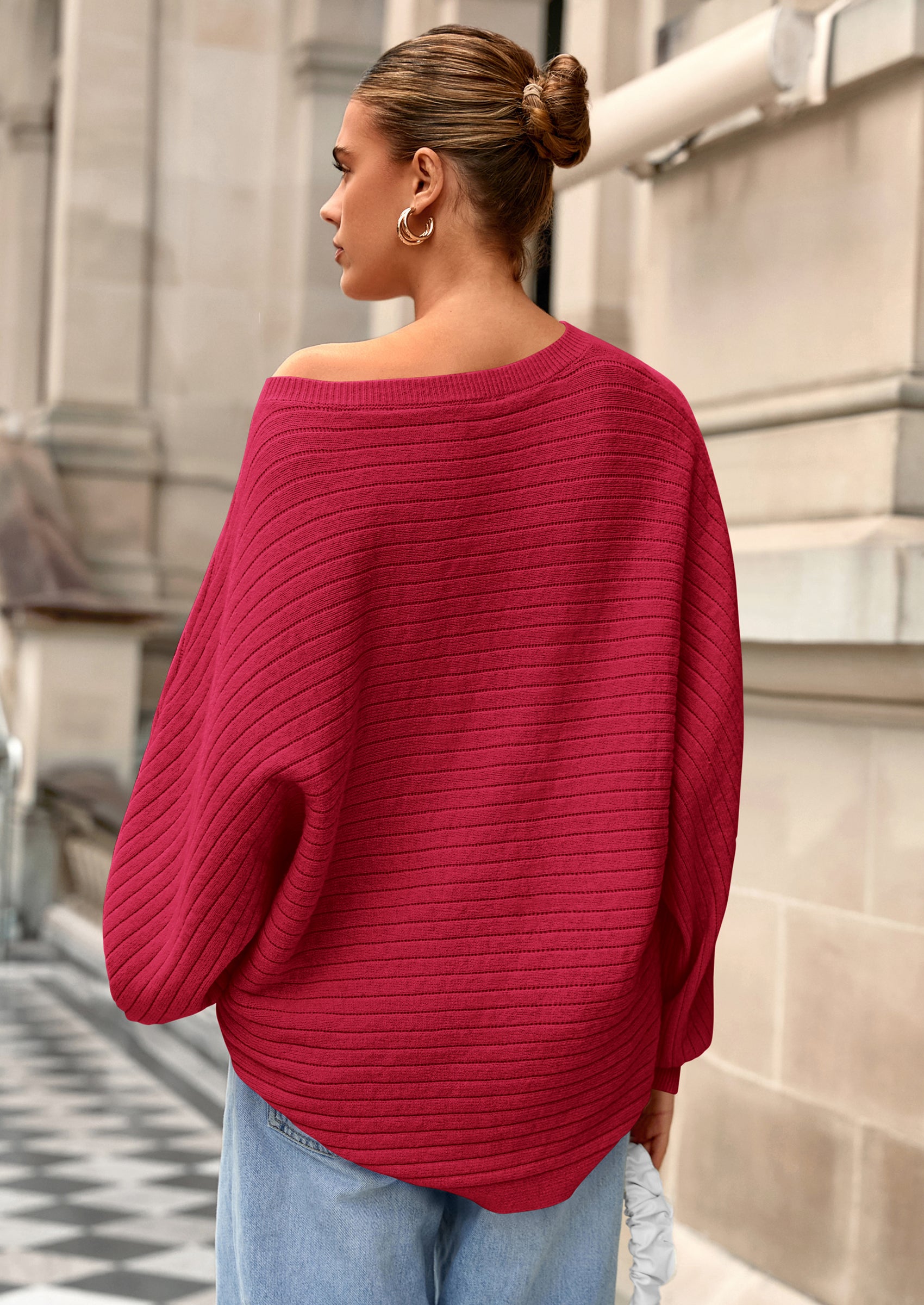 PRETTYGARDEN Fall Sweaters for Women Oversized Boat Neck Pullover Long Sleeve Knit Tops Cozy Winter Fashion Clothing