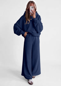 PRETTYGARDEN Women 2 Piece Lounge Sets Long Sleeve Hoodies Wide Leg Sweatpants Sweatsuits Workout Set Fall Outfits 2026
