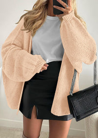 PRETTYGARDEN Womens Oversized Cardigan Sweaters Fall Long Lantern Sleeve Knit Open Front Lightweight Sweater