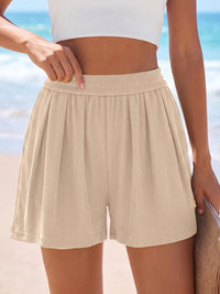 PRETTYGARDEN Flowy Summer Shorts for Women High Waisted Wide Leg Knitted Wide Leg Soft Pajama Shorts Women Vacation Outfits PRETTYGARDEN