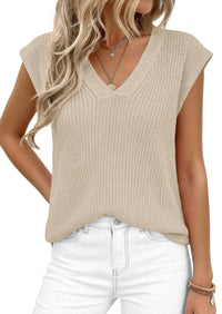 PRETTYGARDEN Women's Lightweight Sweaters Vest Spring Trendy Cap Sleeve V Neck Knit Tank Tops Summer Going Out Outfits PRETTYGARDEN