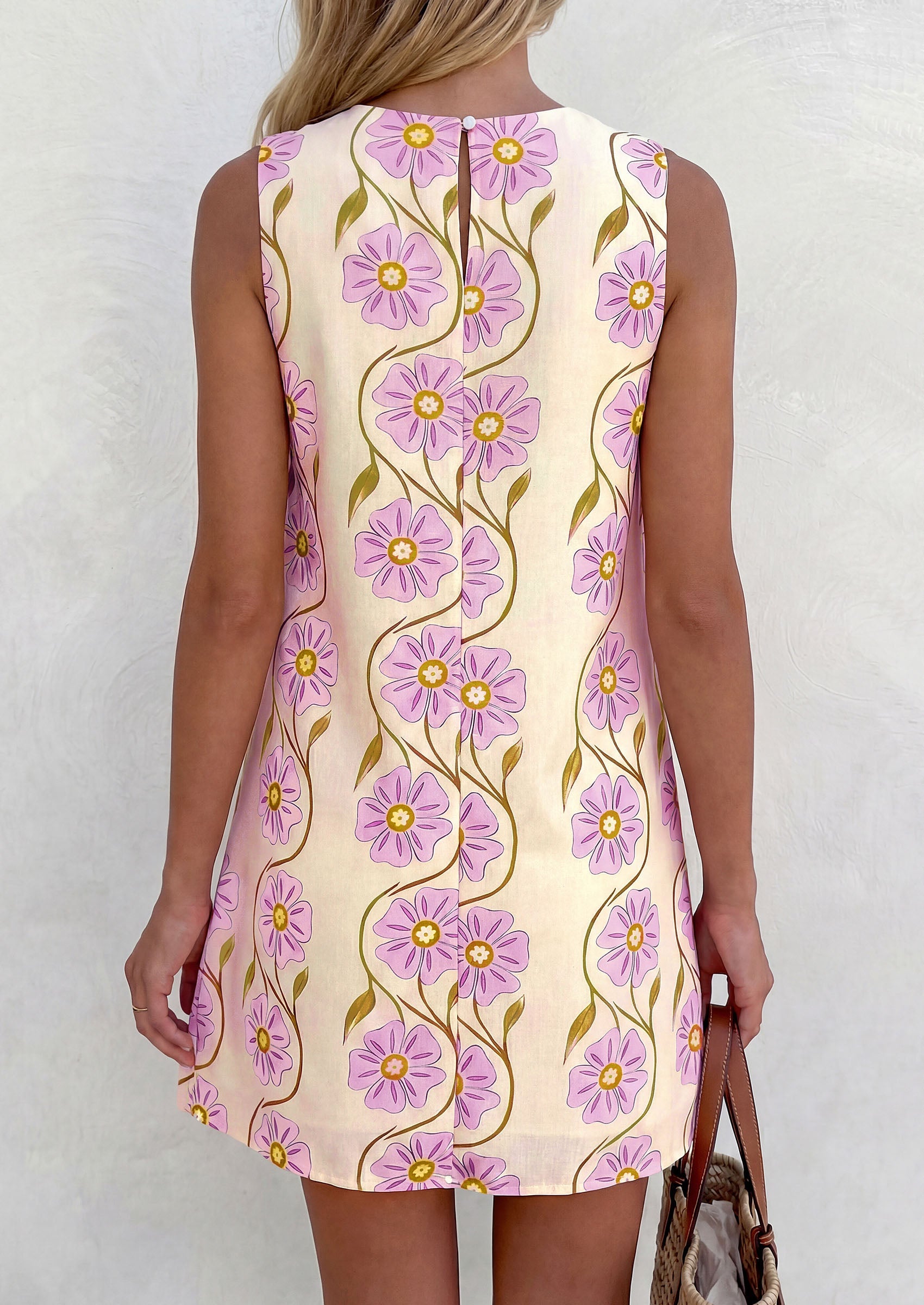 PRETTYGARDEN Sundresses for Women 2026 Summer Elegant Floral A Line Short Party Dress Beach Vacation Clothes PRETTYGARDEN