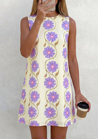 PRETTYGARDEN Sundresses for Women 2026 Summer Elegant Floral A Line Short Party Dress Beach Vacation Clothes PRETTYGARDEN