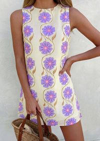 PRETTYGARDEN Sundresses for Women 2026 Summer Elegant Floral A Line Short Party Dress Beach Vacation Clothes PRETTYGARDEN