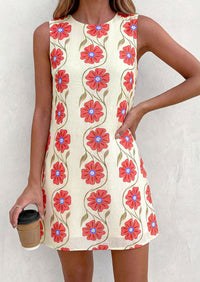 PRETTYGARDEN Sundresses for Women 2026 Summer Elegant Floral A Line Short Party Dress Beach Vacation Clothes PRETTYGARDEN