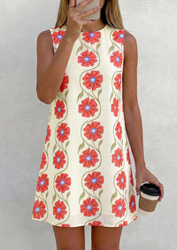 PRETTYGARDEN Sundresses for Women 2026 Summer Elegant Floral A Line Short Party Dress Beach Vacation Clothes PRETTYGARDEN