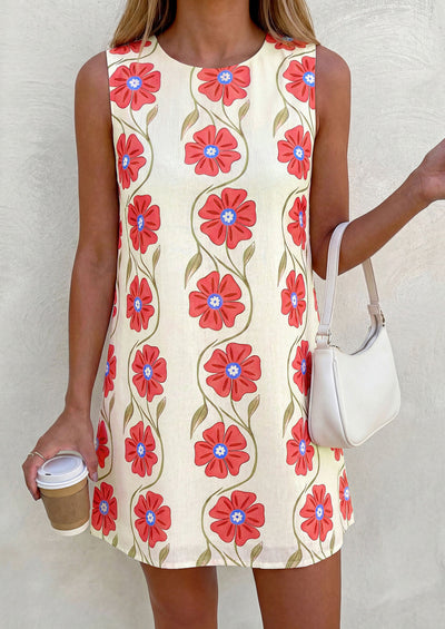 PRETTYGARDEN Sundresses for Women 2026 Summer Elegant Floral A Line Short Party Dress Beach Vacation Clothes PRETTYGARDEN