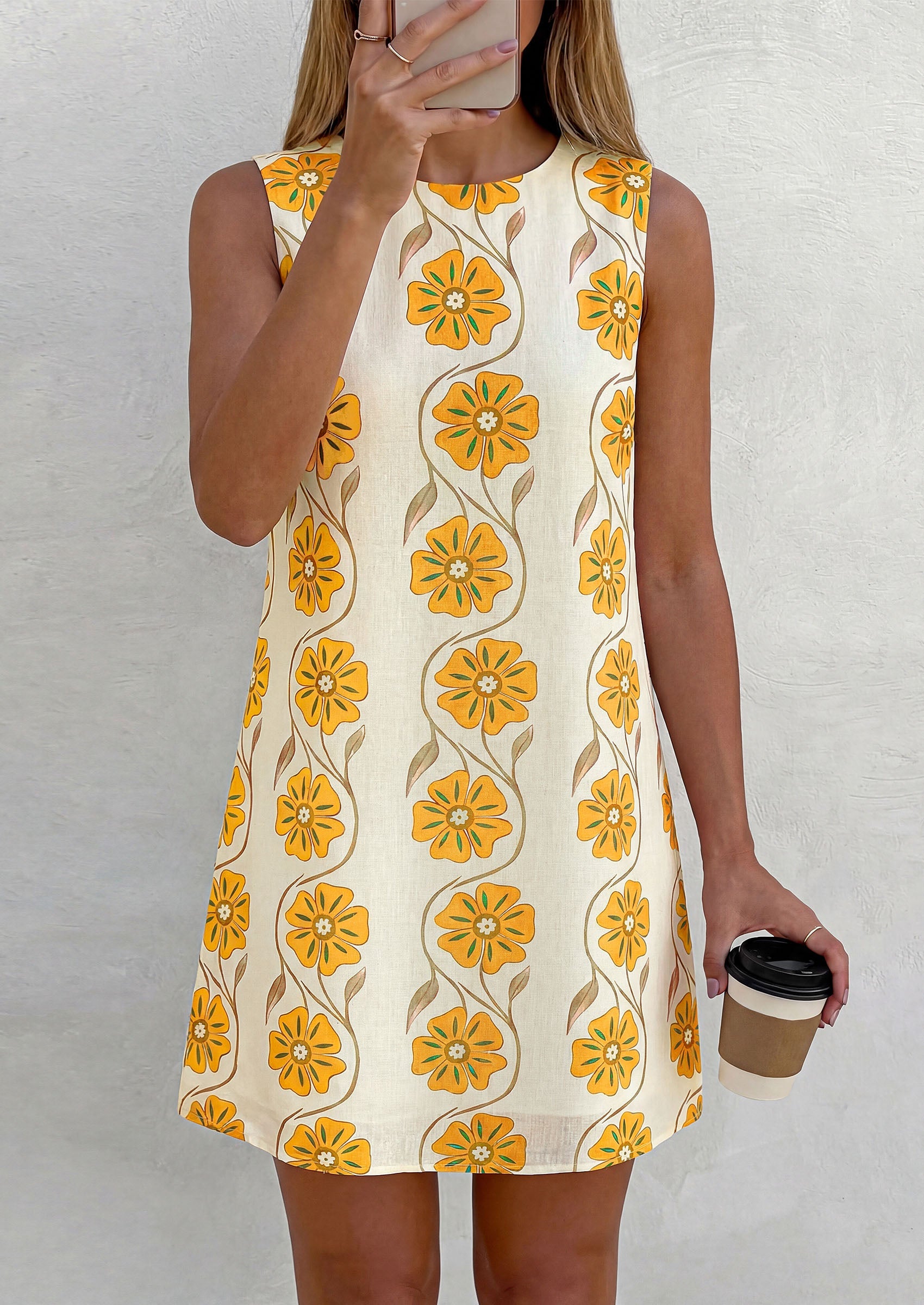 PRETTYGARDEN Sundresses for Women 2026 Summer Elegant Floral A Line Short Party Dress Beach Vacation Clothes PRETTYGARDEN