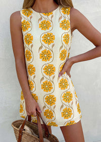 PRETTYGARDEN Sundresses for Women 2026 Summer Elegant Floral A Line Short Party Dress Beach Vacation Clothes PRETTYGARDEN