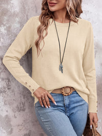 PRETTYGARDEN Womens Sweaters Long Sleeve Lightweight Knit Pullover Tops Crewneck Button Cuff Dressy Casual Fall Outfits 2026