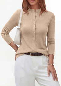 PRETTYGARDEN Womens Fall Lightweight Knit Cardigan Sweater | Button Down Long Sleeve Crew Neck,Soft Ribbed Knit Slim Fit,Business Casual Going Out Travel Outfits,Fashion Clothing 2026