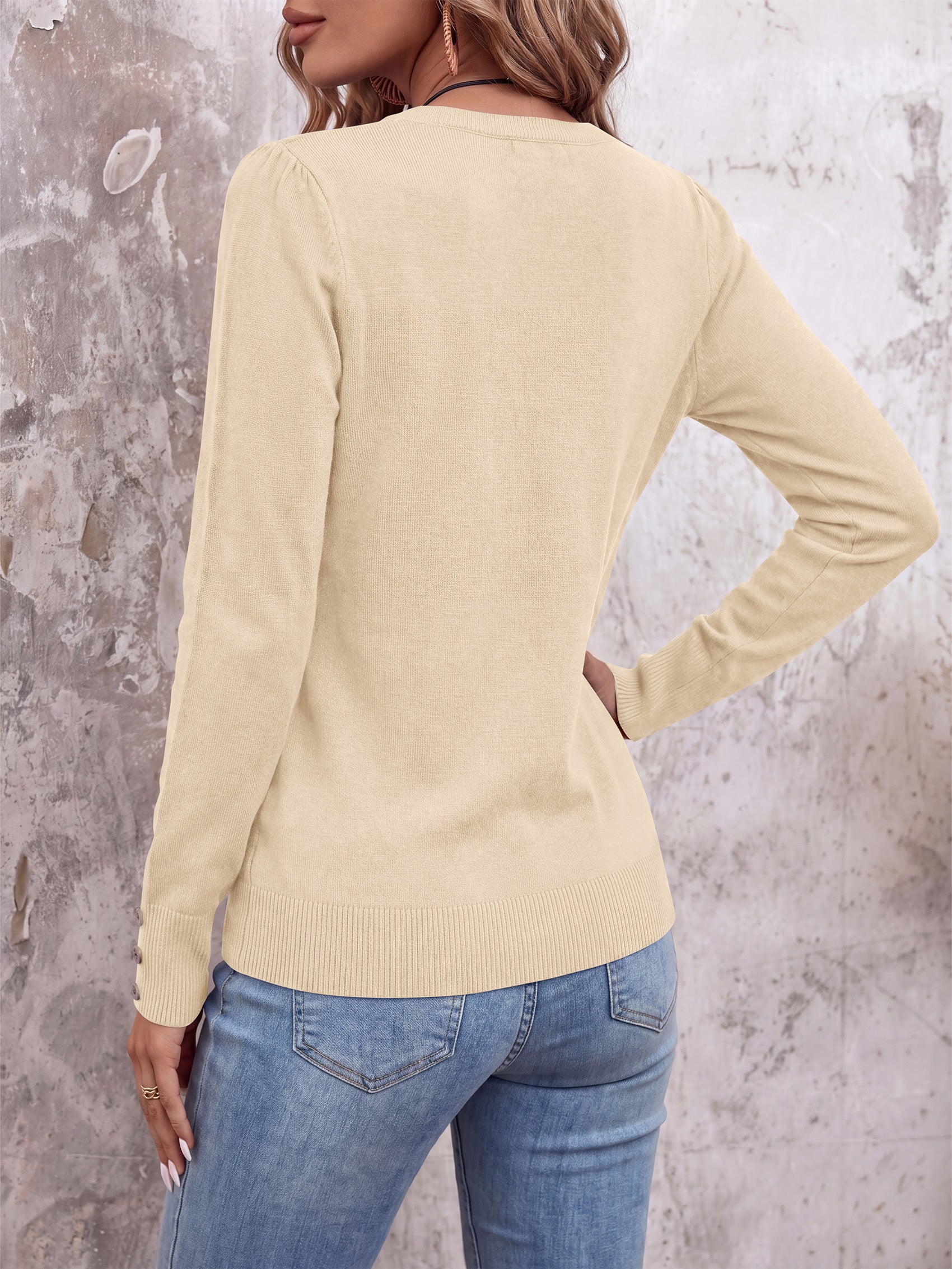 PRETTYGARDEN Womens Sweaters Long Sleeve Lightweight Knit Pullover Tops Crewneck Button Cuff Dressy Casual Fall Outfits 2026
