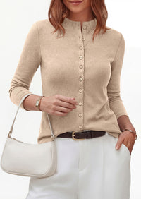 PRETTYGARDEN Womens Fall Lightweight Knit Cardigan Sweater | Button Down Long Sleeve Crew Neck,Soft Ribbed Knit Slim Fit,Business Casual Going Out Travel Outfits,Fashion Clothing 2026