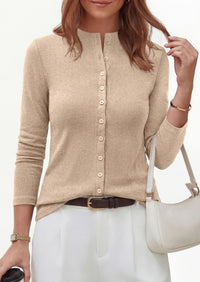 PRETTYGARDEN Womens Fall Lightweight Knit Cardigan Sweater | Button Down Long Sleeve Crew Neck,Soft Ribbed Knit Slim Fit,Business Casual Going Out Travel Outfits,Fashion Clothing 2026