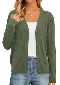 PRETTYGARDEN Women's Soft Winter Cardigan Sweaters Lightweight Knit Button Up Shrug Fall Sweater Tops PRETTYGARDEN