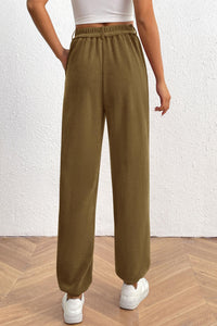 Women's Dressy Casual Pants Elastic High Waisted Work Office Corduroy Trouser Slacks with Pockets