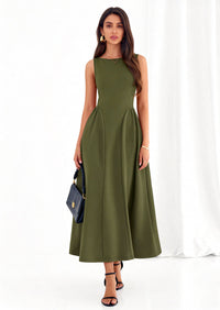 PRETTYGARDEN Summer Sleeveless Maxi Dresses for Women Elegant Classy A Line Tank Formal Midi Long Wedding Guest Dress PRETTYGARDEN