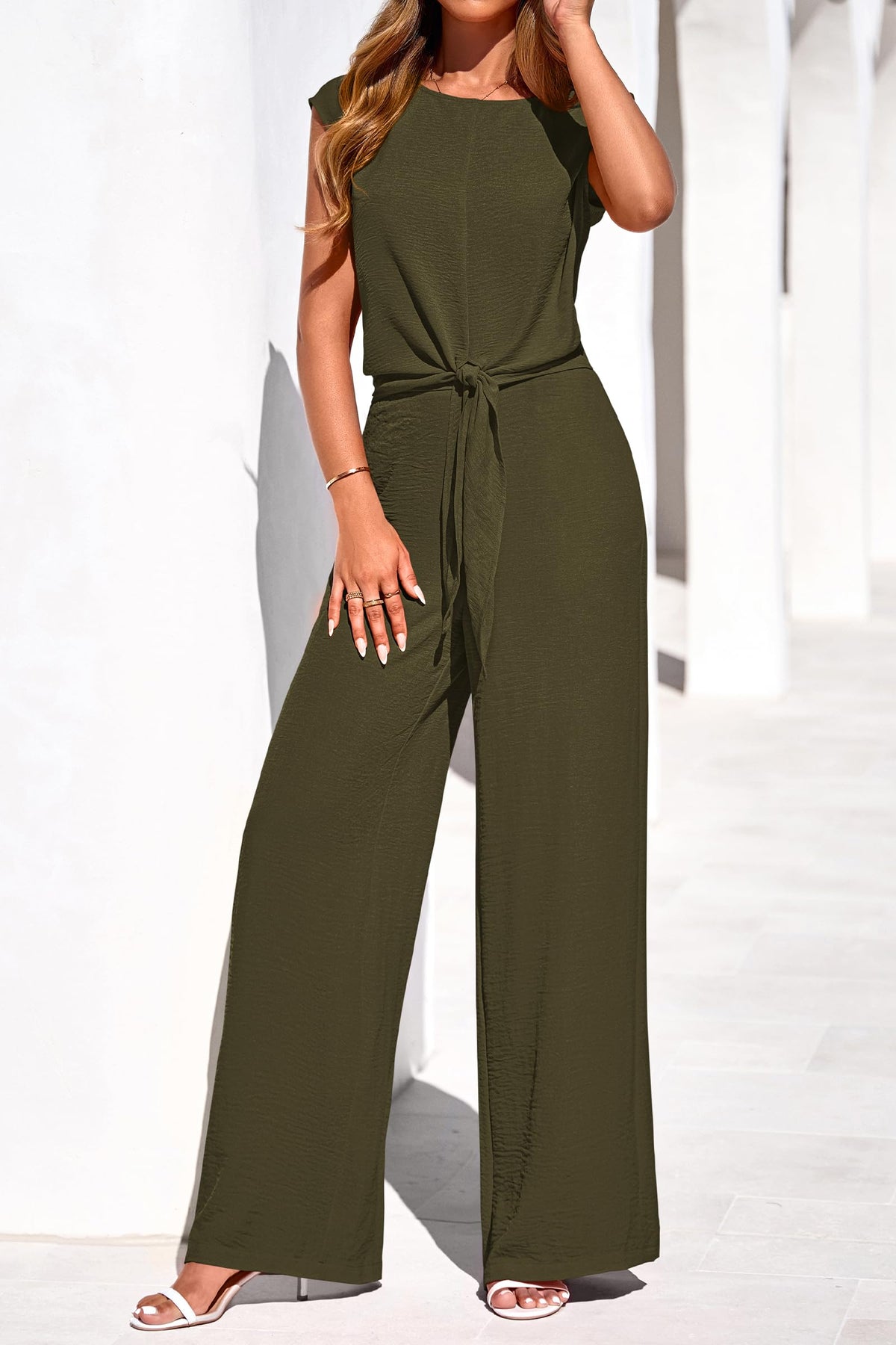 PRETTYGARDEN Women 2 Piece Lounge Sets Casual Summer Outfits Cap Sleeve Strappy Crop Tops Wide Leg Pant Tracksuit PRETTYGARDEN