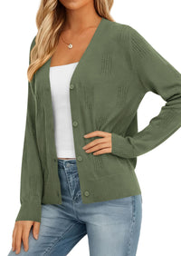 PRETTYGARDEN Women's Soft Winter Cardigan Sweaters Lightweight Knit Button Up Shrug Fall Sweater Tops PRETTYGARDEN