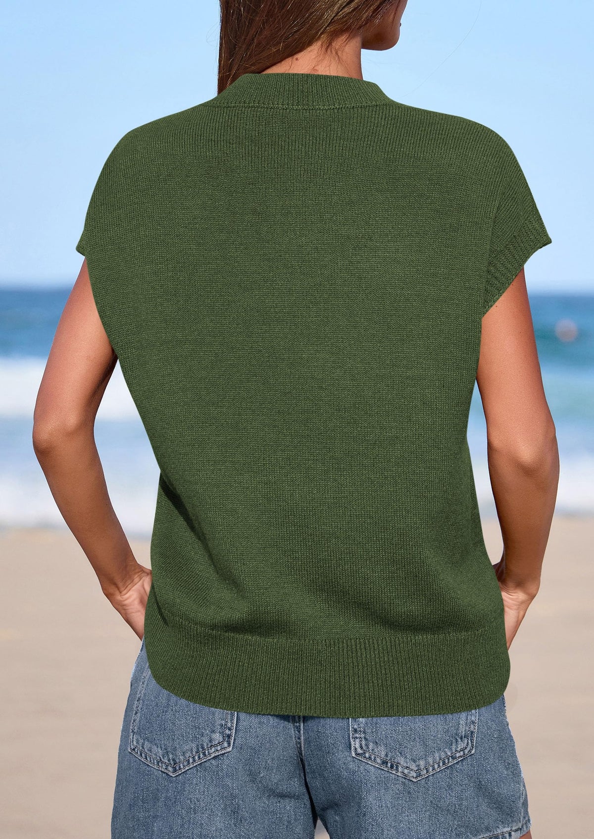 PRETTYGARDEN Women's Spring Sweater Vest Trendy Flower Knit Short Sleeve Cute Pullover Tank Tops Summer Fashion Clothing PRETTYGARDEN