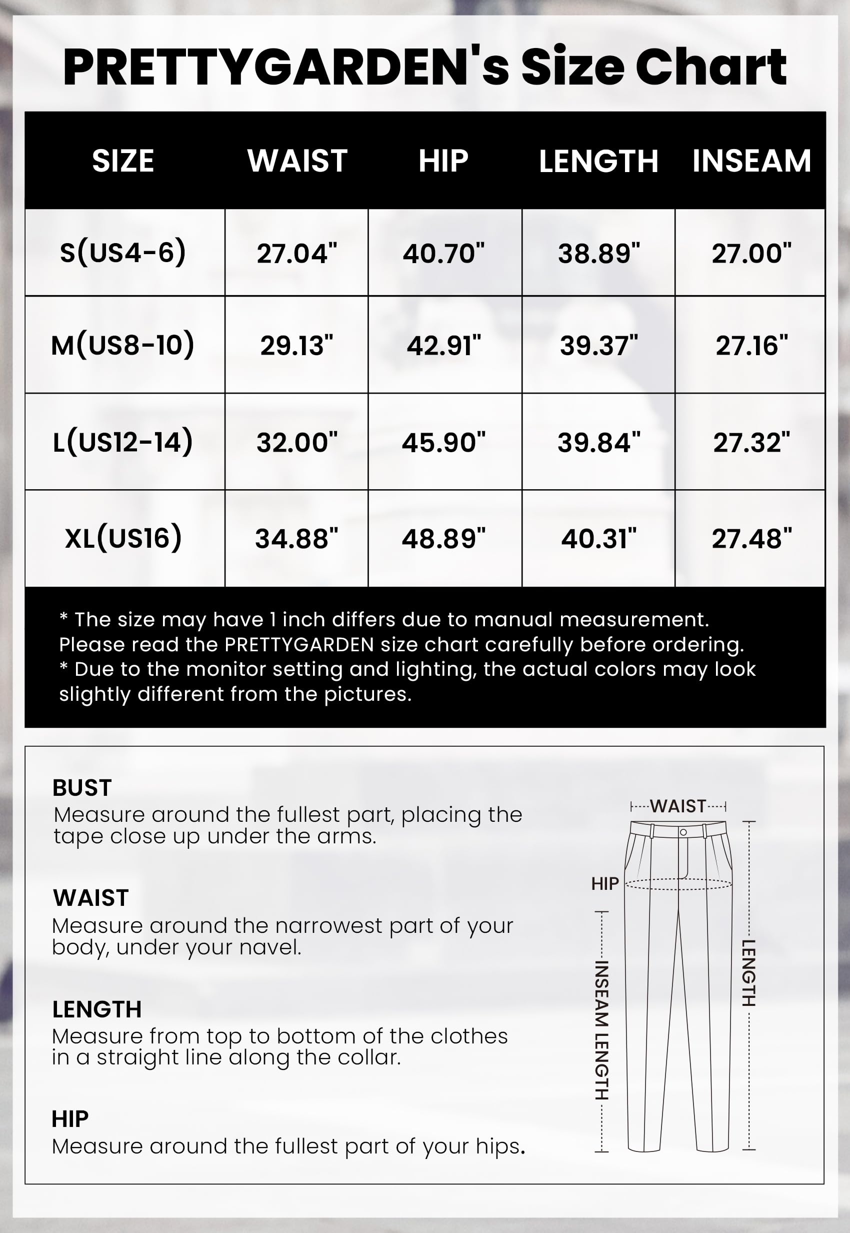 PRETTYGARDEN Women's Pants Dressy Casual Fall Elastic High Waisted Work Office Corduroy Trouser Slacks with Pockets