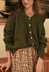 PRETTYGARDEN Long Sleeve Crewneck Button Down Womens Sweaters Fall Open Front Chunky Cardigan Sweaters for Women PRETTYGARDEN