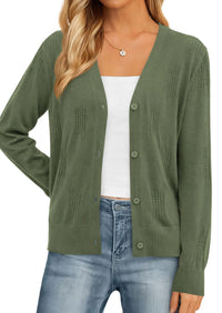 PRETTYGARDEN Women's Soft Winter Cardigan Sweaters Lightweight Knit Button Up Shrug Fall Sweater Tops PRETTYGARDEN