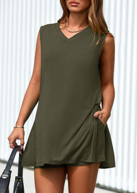 PRETTYGARDEN Women's Two Piece Lounge Set Summer Casual Oversized Shirts Biker Shorts Matching Airport Travel Outfit