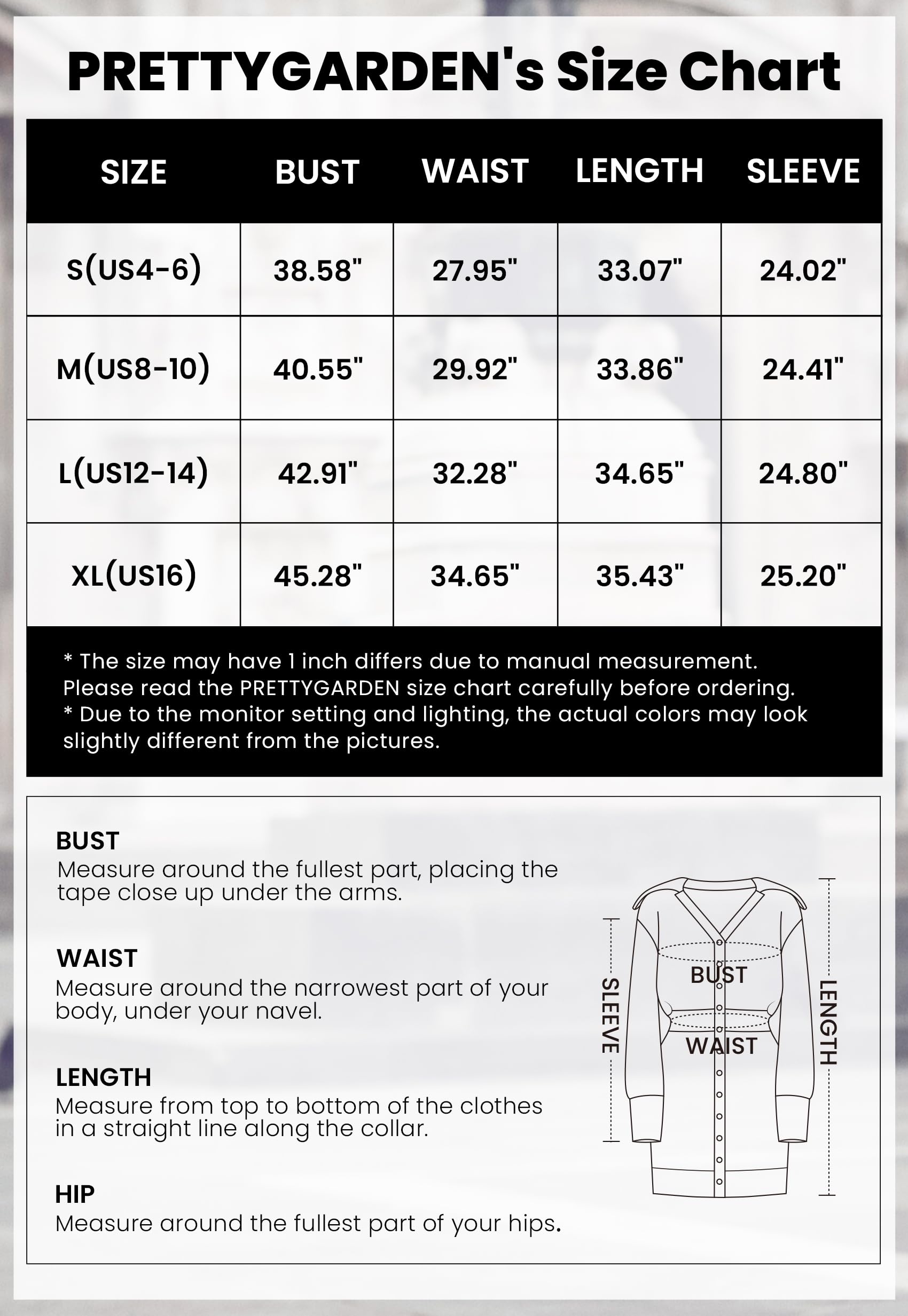 PRETTYGARDEN Sweater Dresses for Women Trendy Long Sleeve Button Down Short Spring Dress