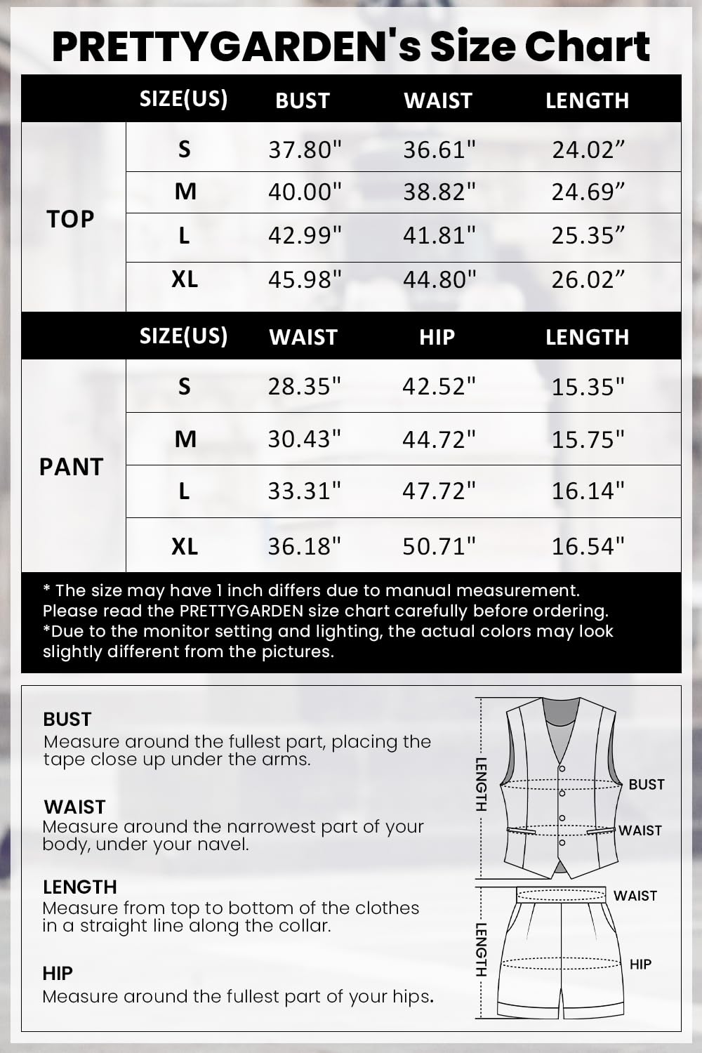 PRETTYGARDEN Women's Summer 2 Piece Outfits Sleeveless Matching Sets Button Down V Neck Vest Waistcoat and Pockets Shorts