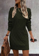 Women's Long Sleeve Short Sweater Dress Chunky Ribbed Knit Tunic Pullover Oversized Fall Sweaters