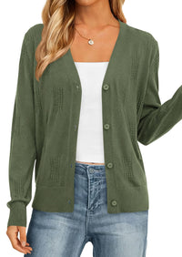 PRETTYGARDEN Women's Soft Winter Cardigan Sweaters Lightweight Knit Button Up Shrug Fall Sweater Tops PRETTYGARDEN