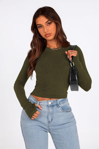 Long Sleeve Crop Tops Y2K Fashion Clothes Basic Slim Fit Tee Shirts Blouse