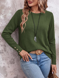 PRETTYGARDEN Womens Sweaters Long Sleeve Lightweight Knit Pullover Tops Crewneck Button Cuff Dressy Casual Fall Outfits 2026
