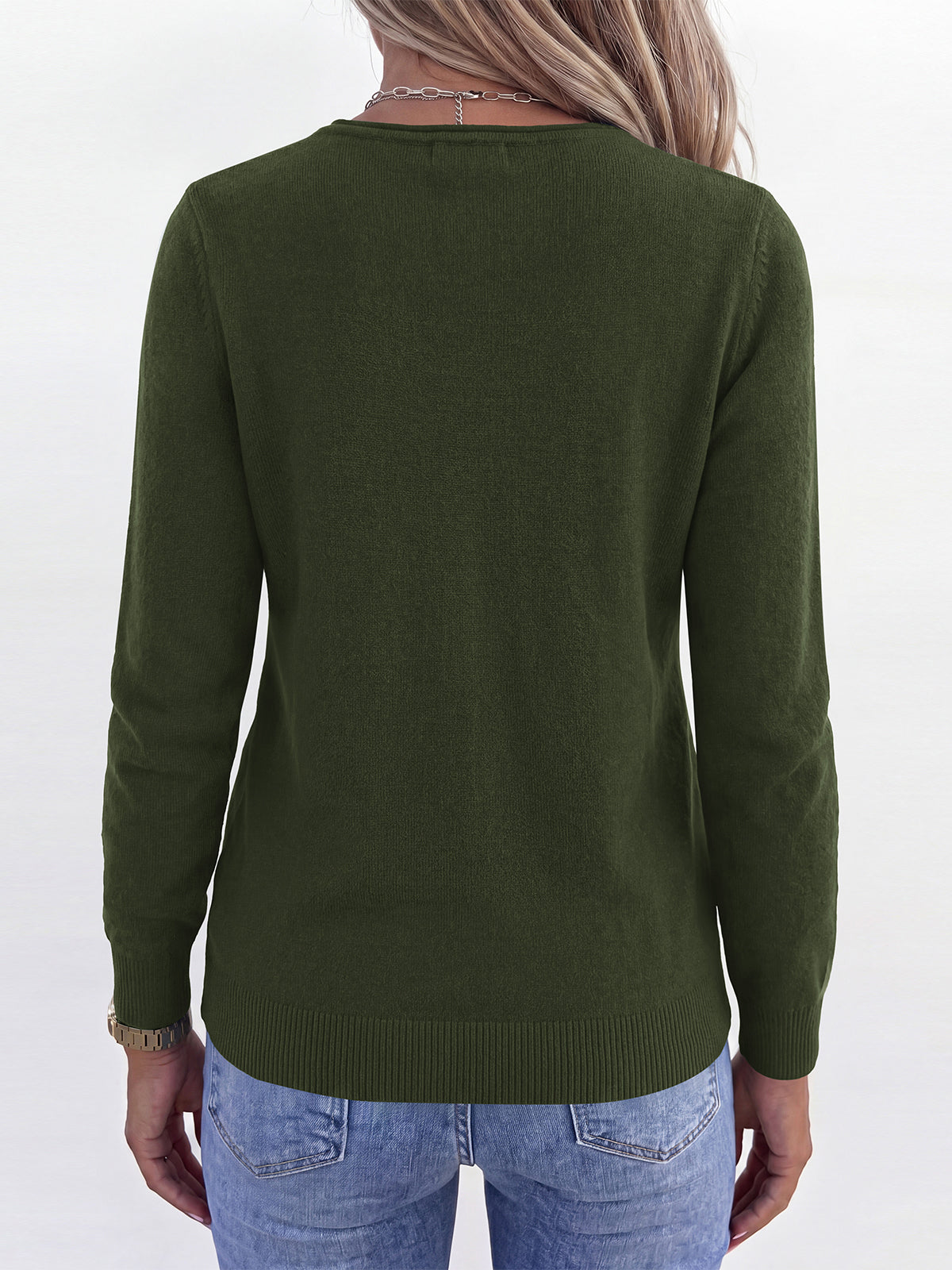 PRETTYGARDEN Womens Long Sleeve Sweaters V Neck Dressy Casual Tops Lightweight Loose Pullover Top, Comfy Ribbed Knit Sweater, Early Fall Fashion Clothing, Business Casual Work Office Outfits