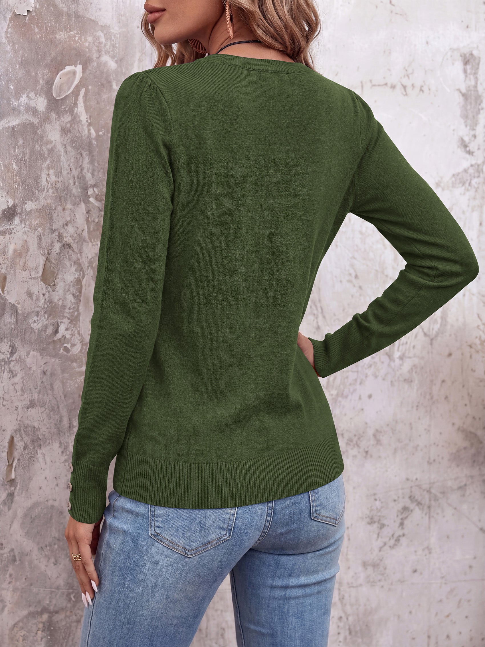 PRETTYGARDEN Womens Sweaters Long Sleeve Lightweight Knit Pullover Tops Crewneck Button Cuff Dressy Casual Fall Outfits 2026