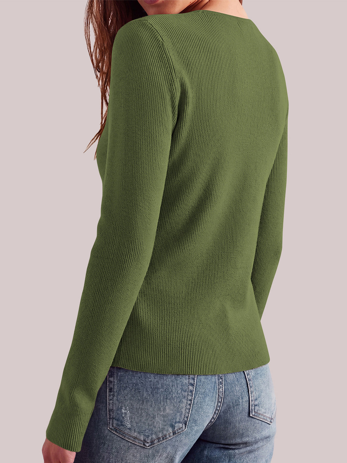 PRETTYGARDEN Long Sleeve Button Front Cardigan Sweaters for Women Fall Tops | Crewneck Ribbed Knit Sweater, Soft Short Cardigans, Business Casual Office Work Tops, Date Night Fashion Clothing Outfits