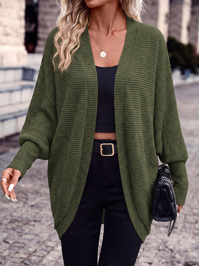 PRETTYGARDEN Batwing Long Sleeve Lightweight Cardigan Sweaters for Women | Batwing Sleeve Long Cardigans, Loose Fit Soft Ribbed Knit Light Weight Sweater, Early Fall Fashion Streetwear, Travel Outfits