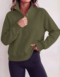 PRETTYGARDEN Women's Fall Trendy Oversized Sweatshirts | Comfy Ribbed Fabric, Raglan Long Sleeve Collared; Button Up Henley Pullover Blouse, Casual Workout Tops, Y2K Fashion Clothing