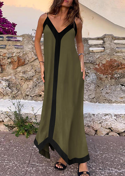 PRETTYGARDEN Women's Flowy Maxi Dress Summer Sleeveless V Neck Spaghetti Strap Elegant Wedding Party Dresses