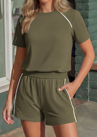 PRETTYGARDEN Sweatsuits Women 2 Piece Outfit 2026 Summer Lounge Shorts Sets Matching Spring Travel Beach Vacation Clothes PRETTYGARDEN