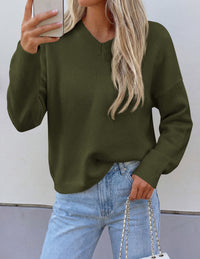 PRETTYGARDEN Women's Fall Fashion V Neck Cozy Sweaters | Soft Stretchy Warm, Chunky Knit Pullover, Loose Fit Long Sleeve Tops, Dressy Casual Blouses,Trendy Holiday Winter Outfits