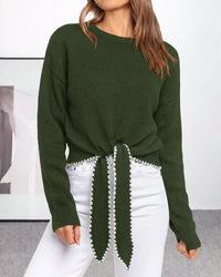 PRETTYGARDEN Casual Long Sleeve Strappy Sweaters for Women