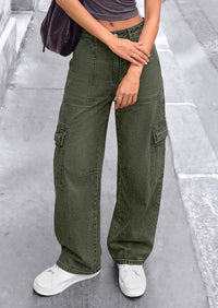 PRETTYGARDEN Barrel Pants Women Wide Leg Baggy Denim Jeans  Relaxed Fit,Utility Pockets,Loose Streetwear,Boyfriend Style,Y2K Outfits,Fashion Cargo Pants,Fall Clothes