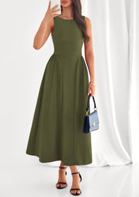 PRETTYGARDEN Summer Sleeveless Maxi Dresses for Women Elegant Classy A Line Tank Formal Midi Long Wedding Guest Dress PRETTYGARDEN