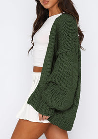 PRETTYGARDEN Cardigan Sweaters for Women Trendy Fall Fashion Long Sleeve Chunky Knit Cardigans Winter Clothing Outfits