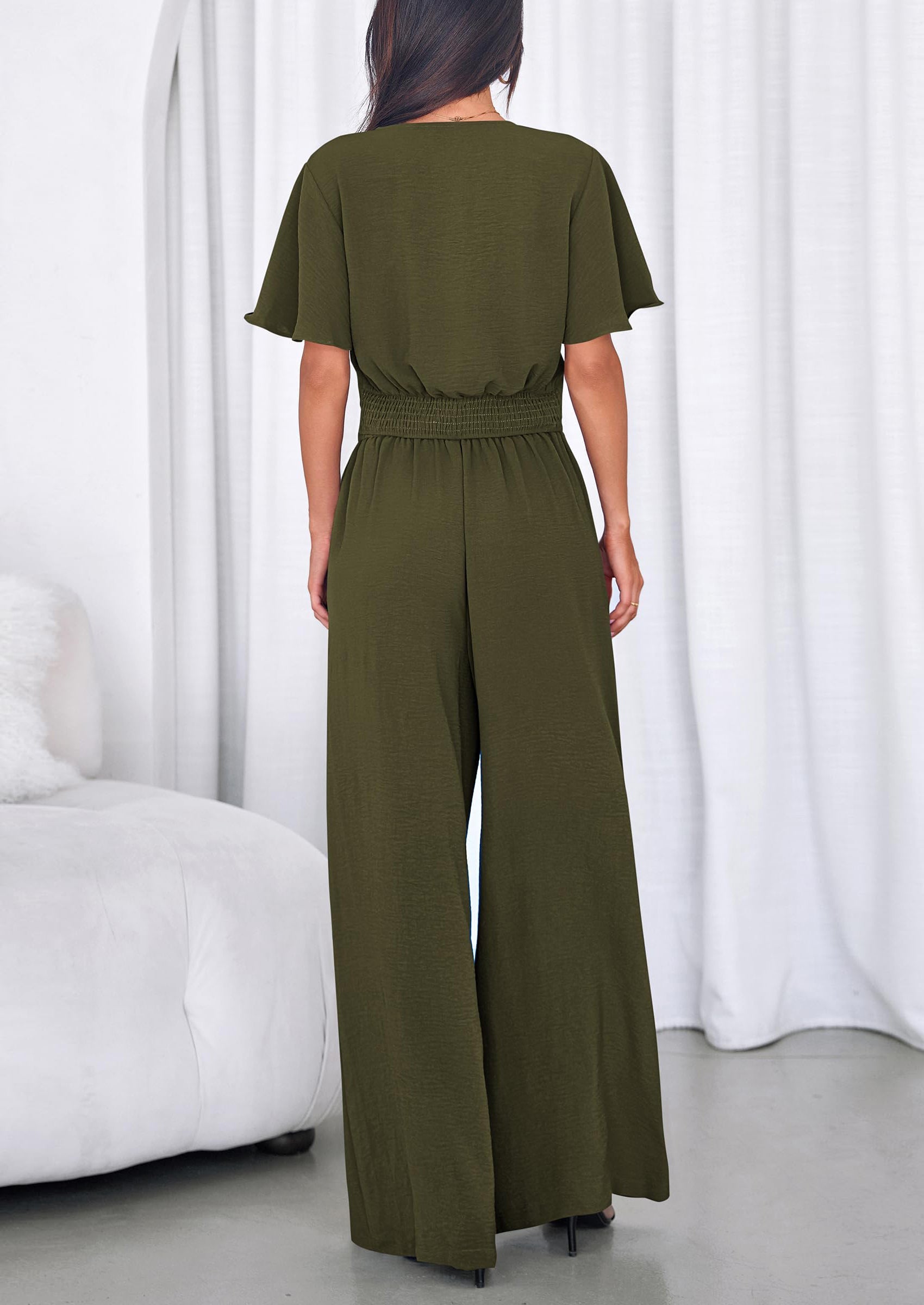 PRETTYGARDEN Women 2 Piece Summer Outfits Short Sleeve Strappy Top Wide Leg Pants Tracksuit Lounge Sets Beach Clothes PRETTYGARDEN