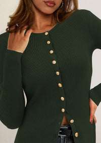 PRETTYGARDEN Womens Fall Cardigan Sweaters Lightweight Long Sleeve Button up Ribbed Knit Tops Winter Fashion Clothes