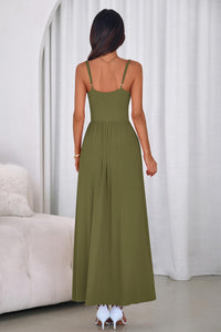 PRETTYGARDEN Womens Spaghetti Strap Maxi Dresses Sleeveless Summer Dress Long Casual Knit Flowy Beach Sundresses with Pockets PRETTYGARDEN