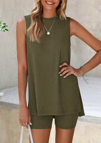 PRETTYGARDEN 2 Piece Sets for Women Summer Matching Lounge Shorts Set Resort Airport Travel Loungewear Outfits Clothing